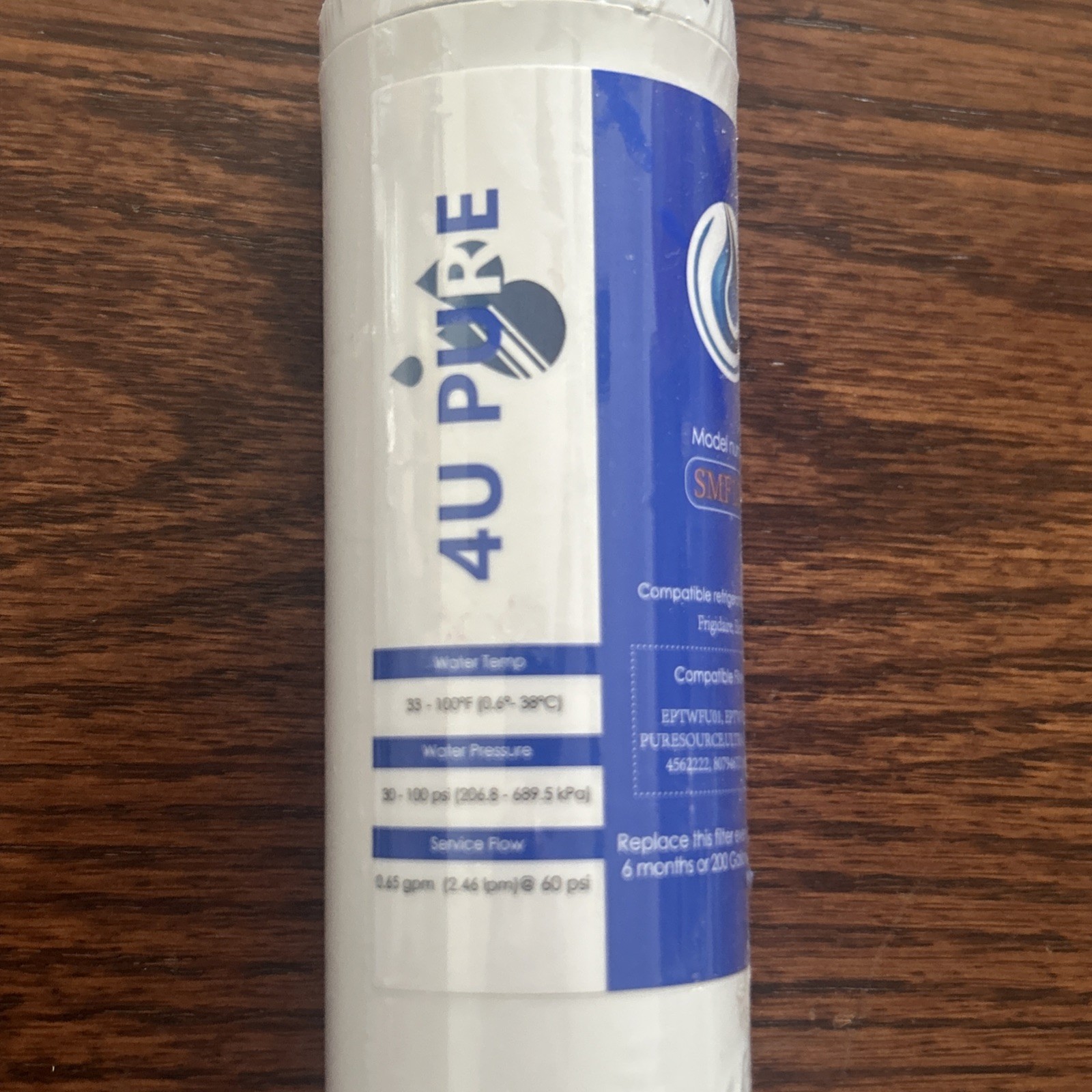 4U Pure SMF1007 Replacement Water Filter – Refrigerator – 200 Gallons – Sealed