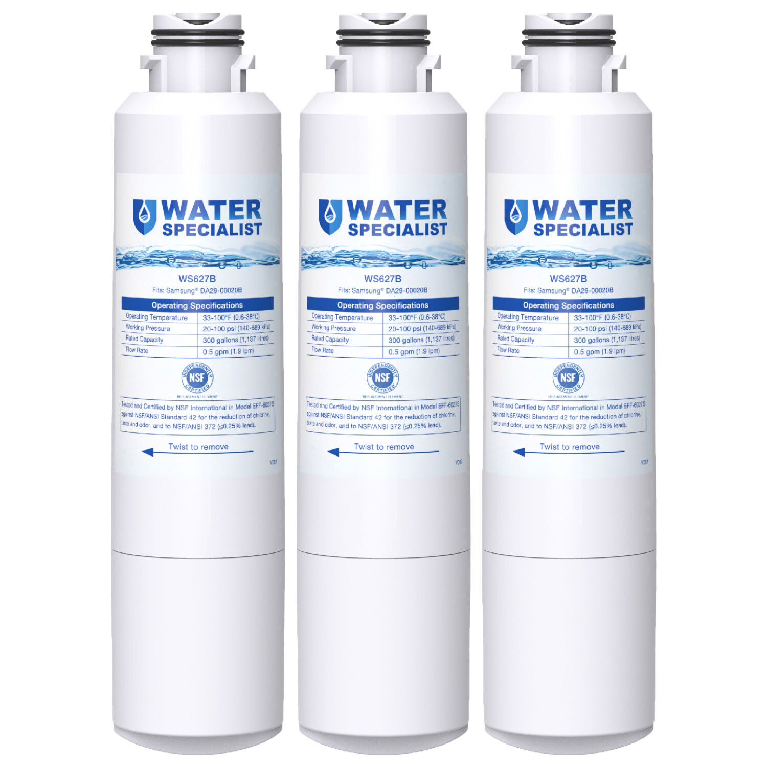 Waterspecialist DA29-00020B Refrigerator Water Filter, Replacement for Samsung