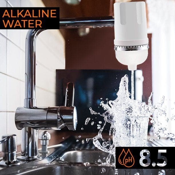 Premium Alkaline Faucet Filter with Carbon Block – 300 Gallons, Microplastic-Fre
