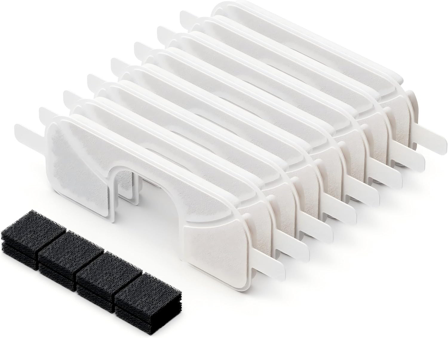 8 Packs Replacement Filters and 8 Packs Sponges for 123Oz/3.5L Wireless Cat Wat