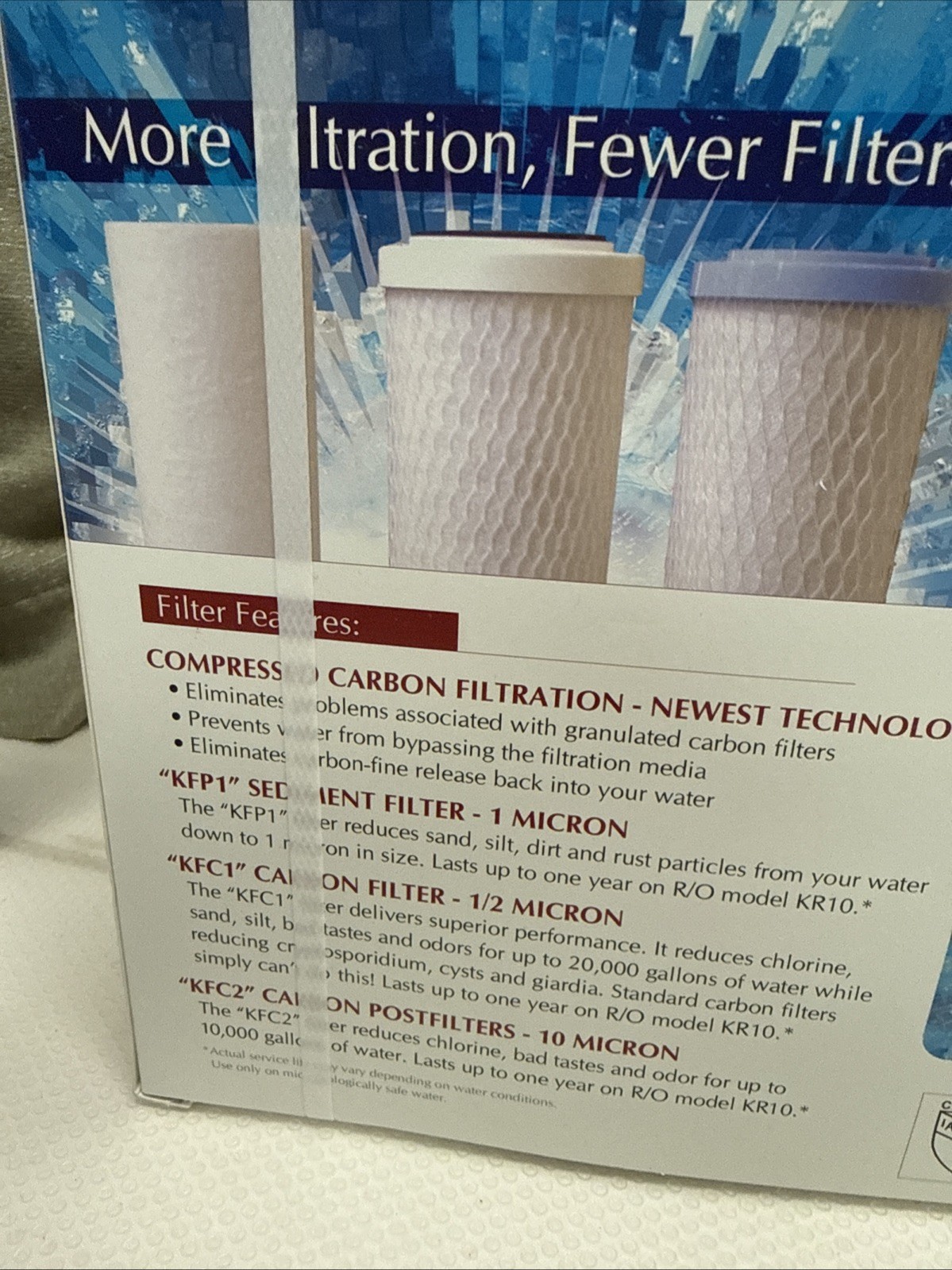 Krystal Pure KR10 Reverse Osmosis Replacement Filters Set 1 Year supply