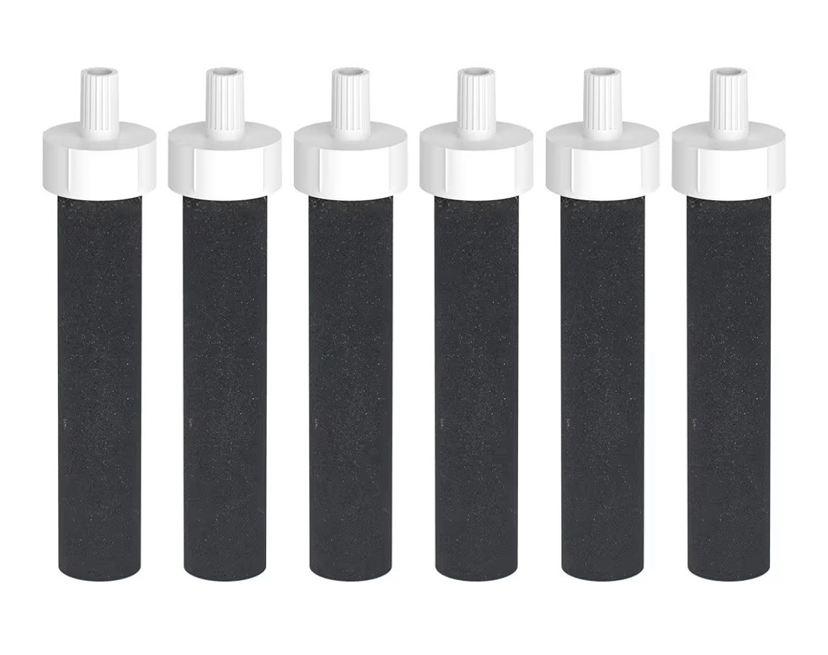 6pk Water Bottle Replacement Filters, Hard Sided And Sport Bottles, Unbranded
