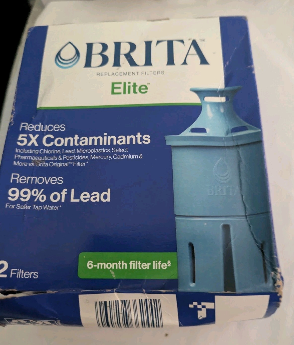 Brita Elite Replacement Water Filters for Brita Pitchers and Dispensers 2-Pack