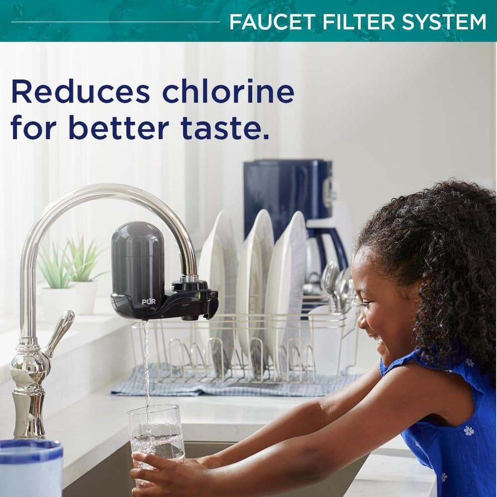 PUR PLUS Faucet Mount Filtration System, Black