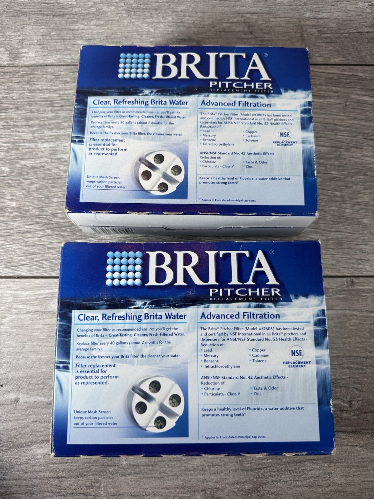 Brita Pitcher Replacement Filters 3 Count White Brand New Sealed