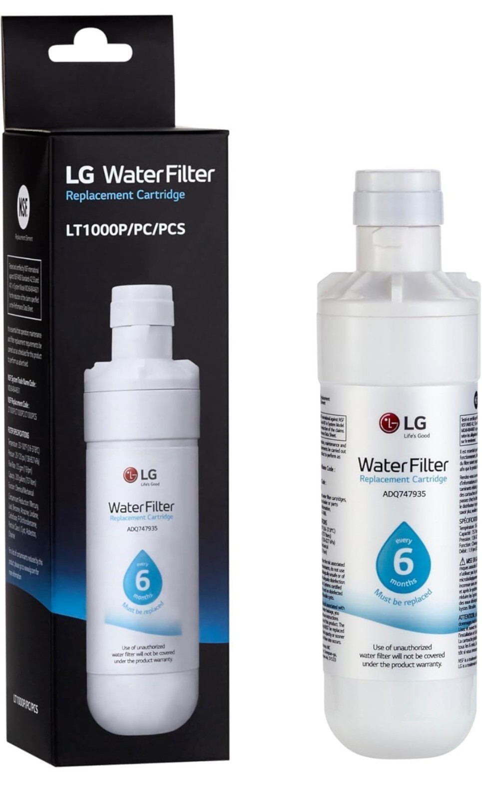LG Water Filter Cartridge LT1000P Replacement for LG Water FiIter