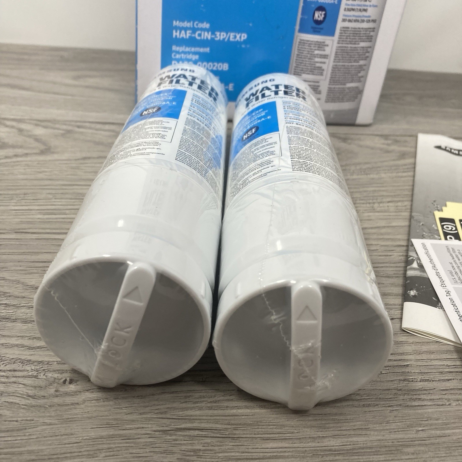 2 Pack Of Samsung HAF-CIN-3P/EXP Ice & Water Refrigerator Filters (Missing 1)