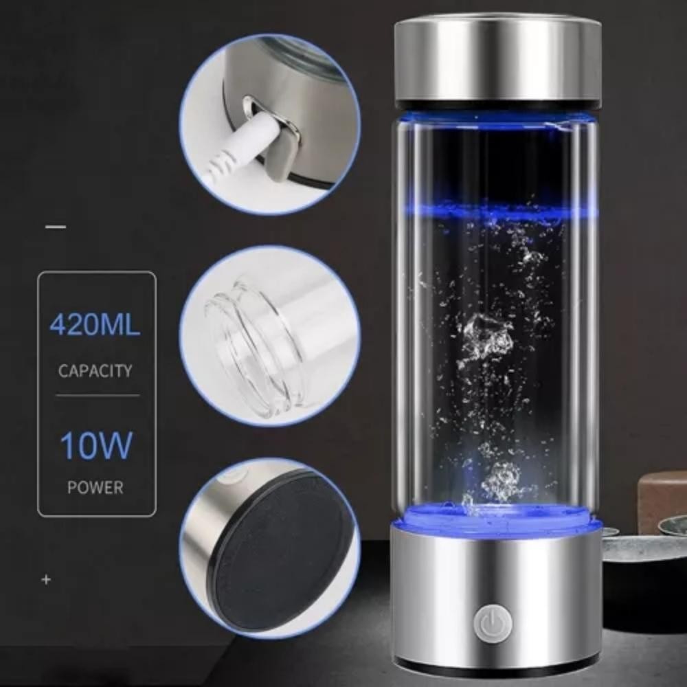 Hydrogen Rich Alkaline Water Ionizer Generator Bottle Cup Portable Mug 420ml USB