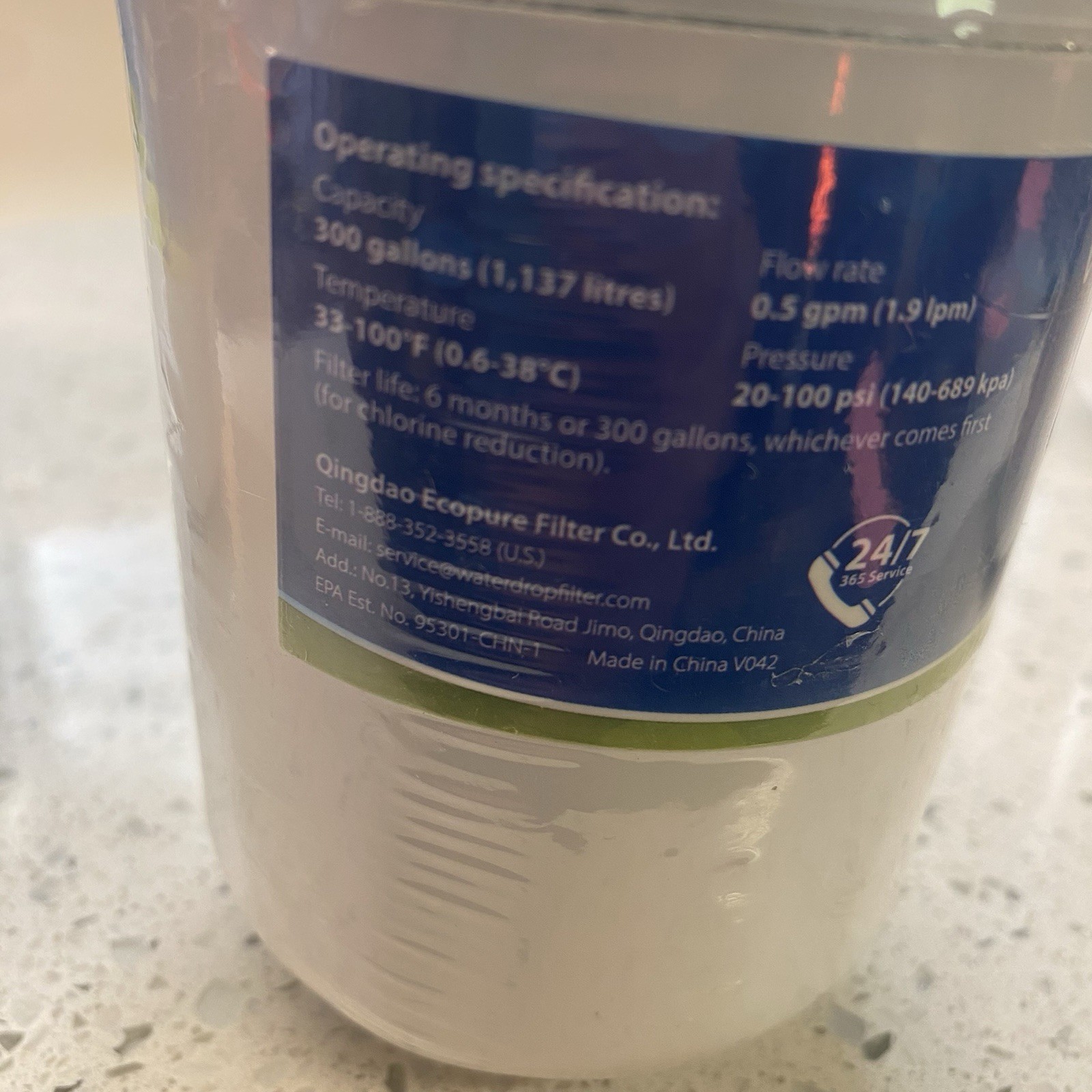 Waterdrop Filter Model WD-F05 For LG LT500P, Gen 11042F-08, S231JA2002A