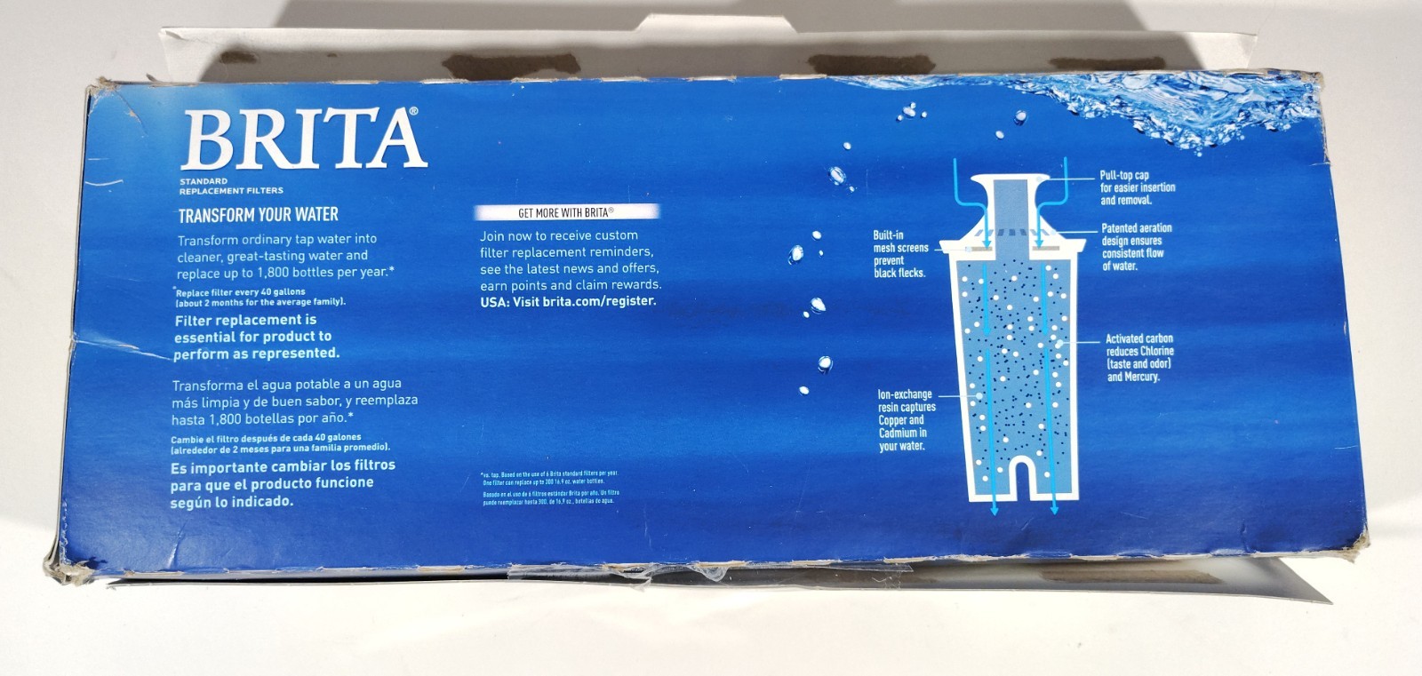 6 Pack New Brita Standard Replacement Water Filters 0B03 Open Box
