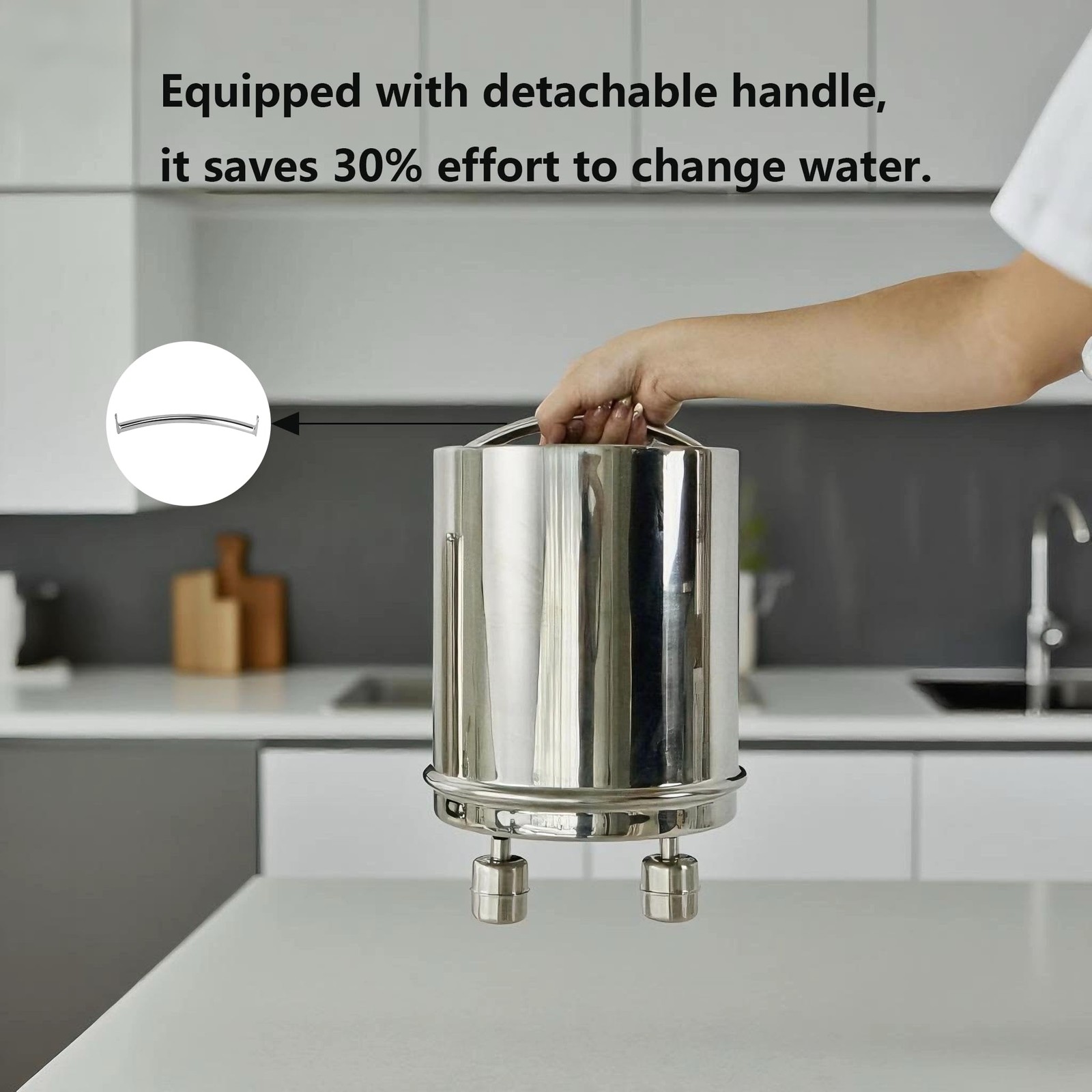 2.25G Ultra-Filtration Gravity Water Filter System, 304 Stainless Steel Count…