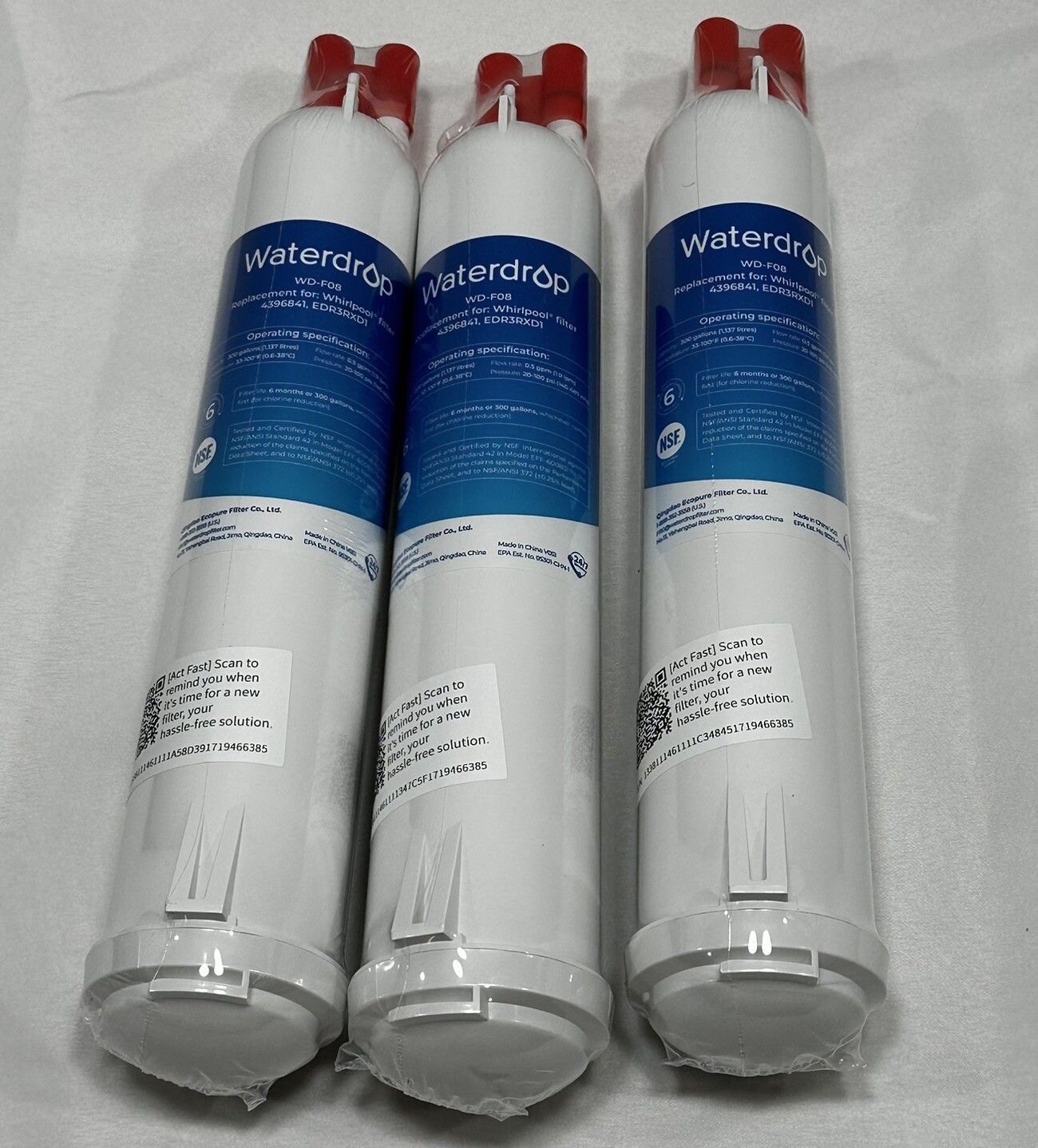NIP Waterdrop WD-F08 Water Filter (3 PACK) NEW