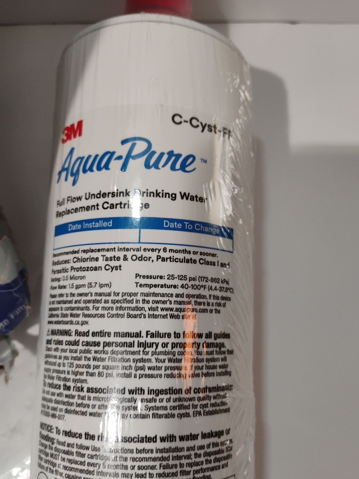 3M Aqua-Pure #16145-10256 Cyst-FF Under Sink Full Flow Water Filter System