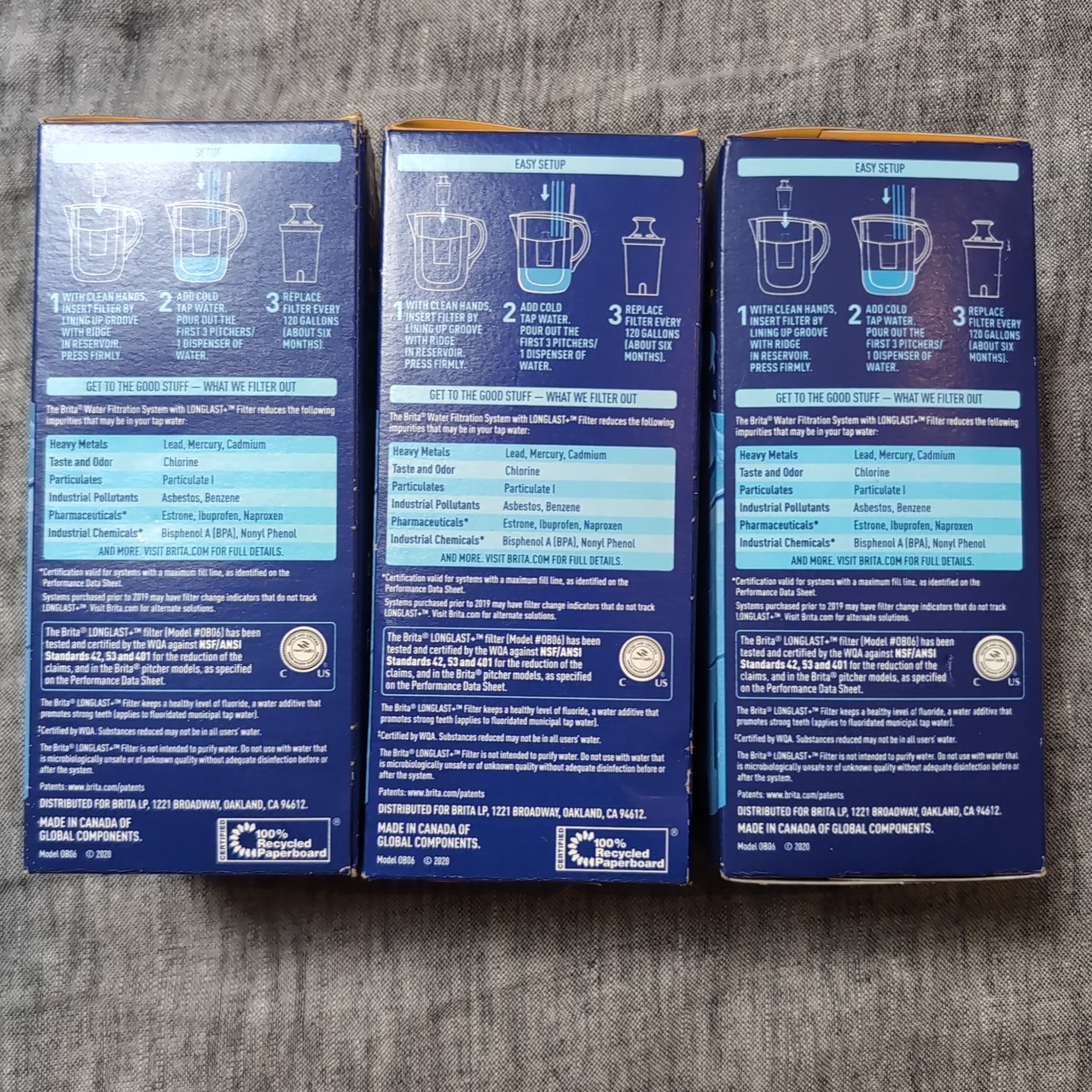 3-Pack BRITA LONGLAST Replacement Filter 6 Month (NEW FACTORY SEALED IN BOX)