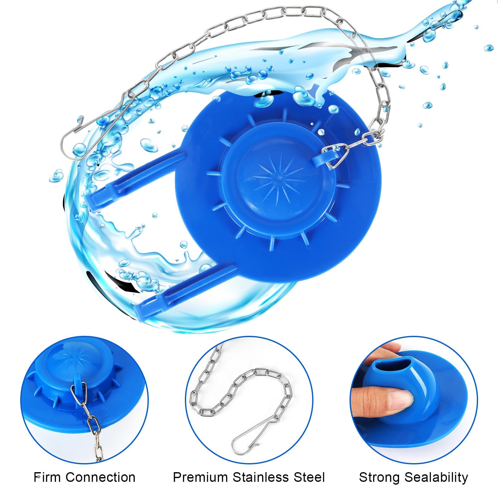 Universal Toilet Flapper Replacement Kit, 2 Inch Toilet Tank Flapper with Sta…