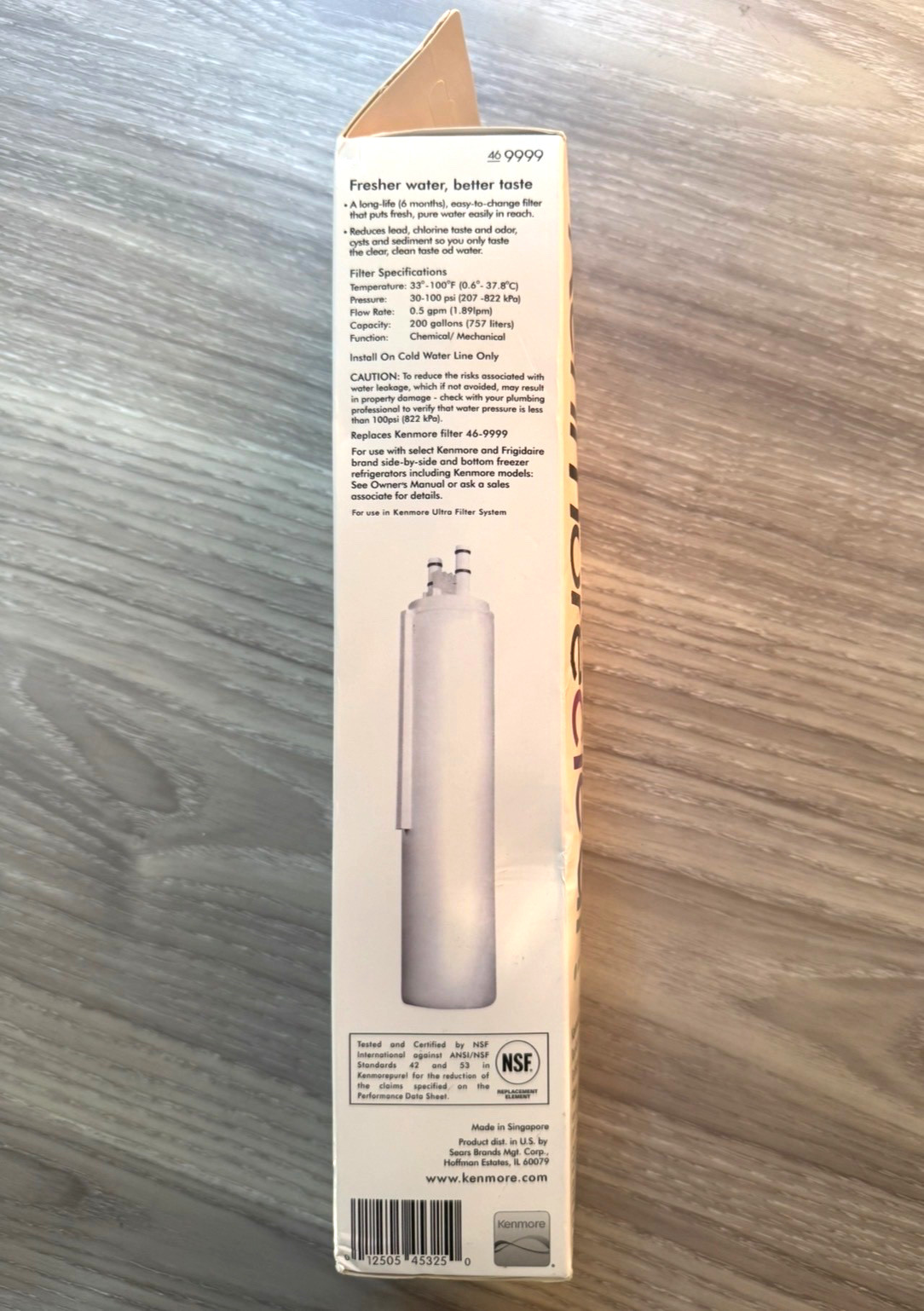 1 Pack Kenmore 9999 469999 Genuine Refrigerator Water Filter 46-9999