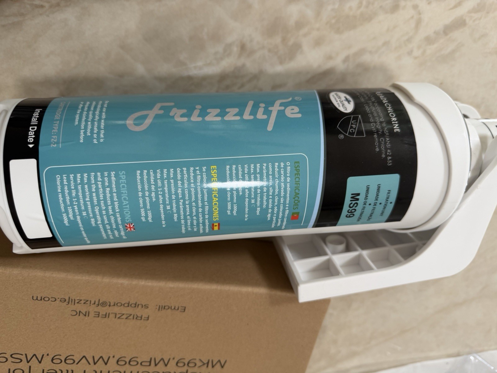 Frizzlife MS99 Water Filter System – FZ-2 water Filter Cartridges -3 Total/New