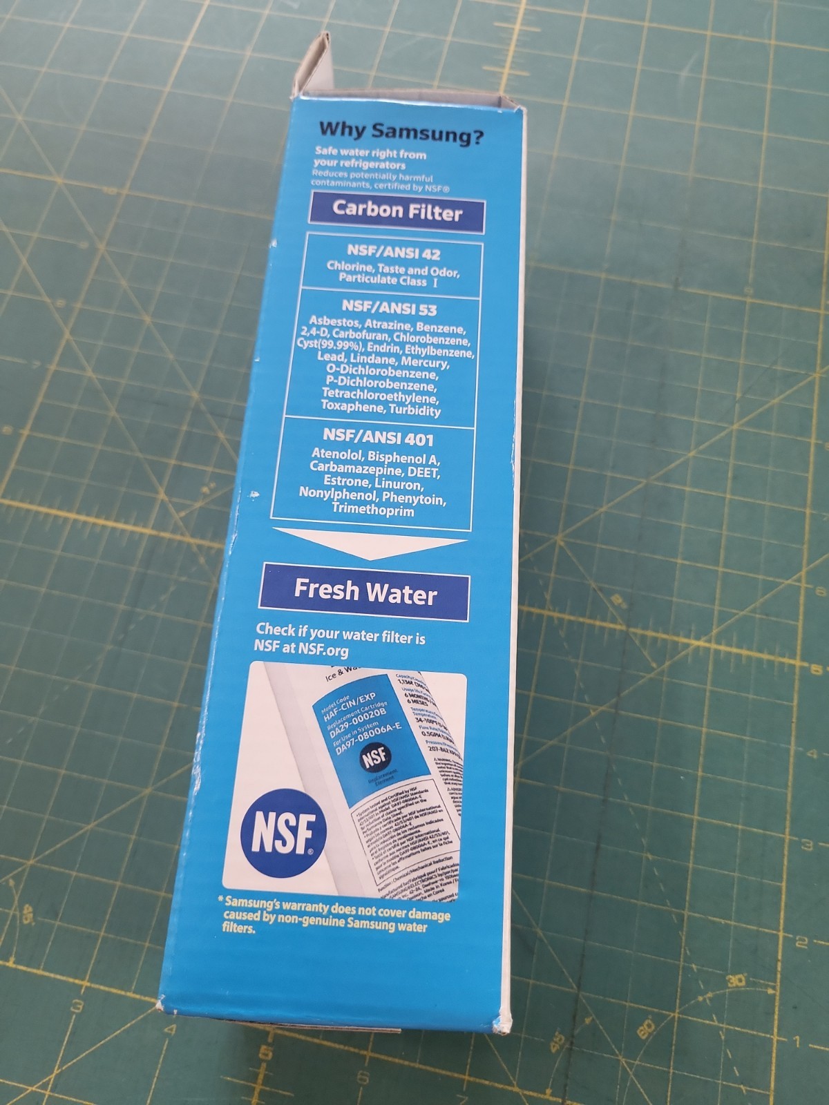 Samsung DA29-00020B HAF-CIN/EXP Refrigerator Ice & Water Filter Genuine Carbon