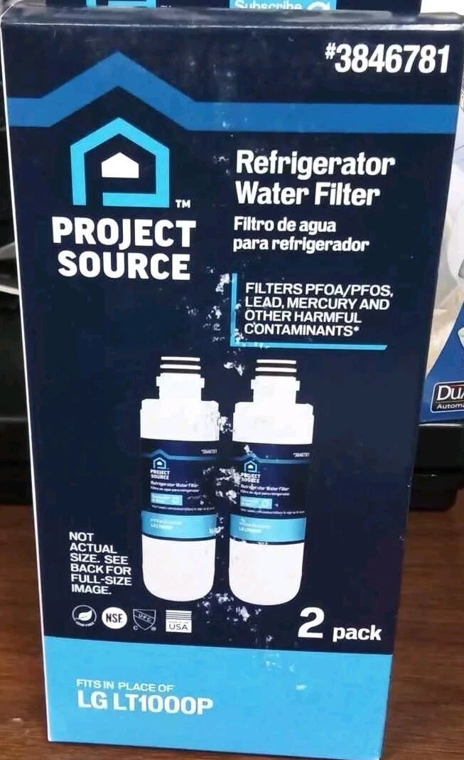 2 NEW PROJECT SOURCE 6-MO. TWIST-IN REFRIGERATOR WATER FILTERS L-5-2 LG 3846781