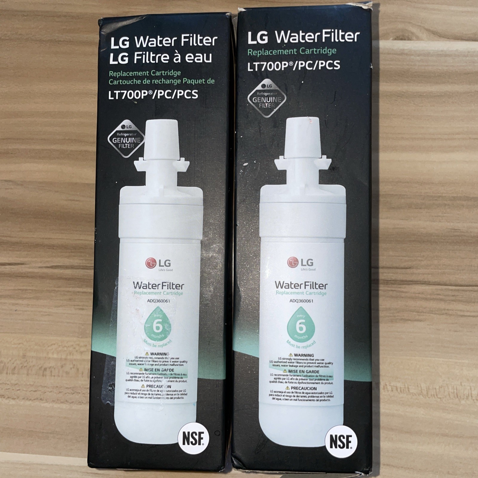 2 PACK Refresh Refrigerator Ice Water Filter LG LT1000P ADQ747935 Brand NEW USA