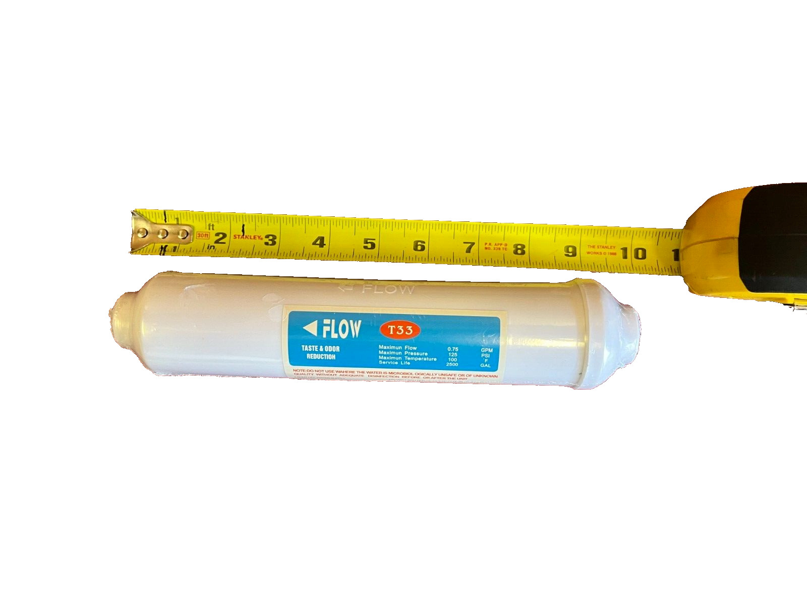 25 Pack T33 Reverse Osmosis Post Inline Carbon Filter 1/4″ threaded