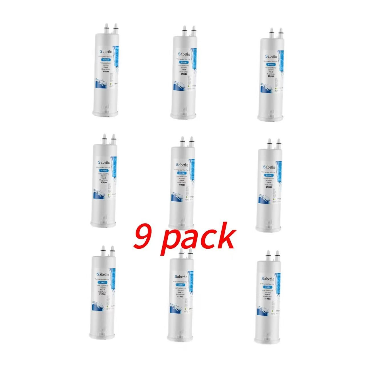 9 PackRefrigerator Water Filter Replacement for W10121145 CF-004 46-9083 46-9030