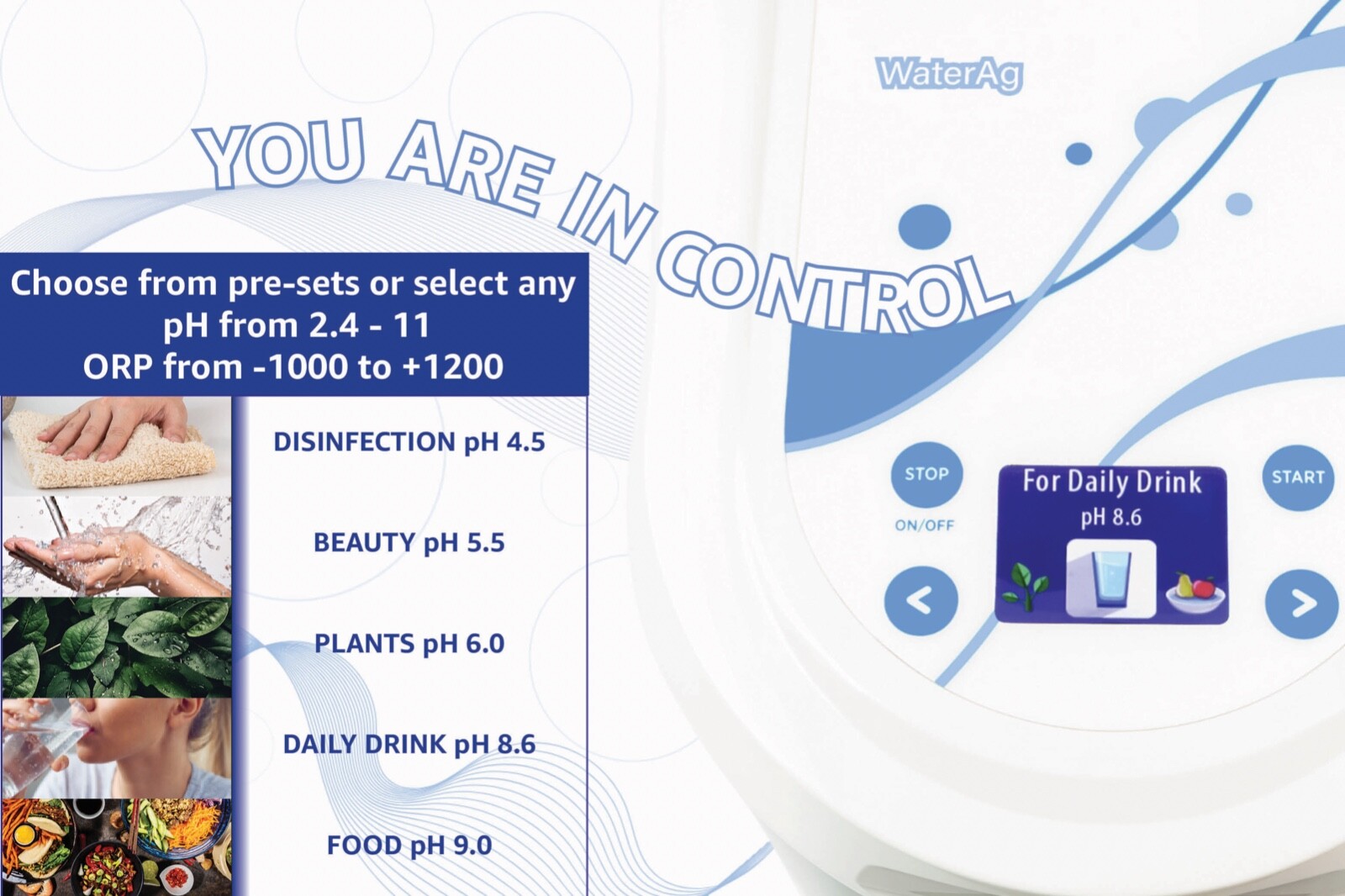 WaterAg 3in1 Water Ionizer | Alkaline Water Machine | Colloidal Silver Generator