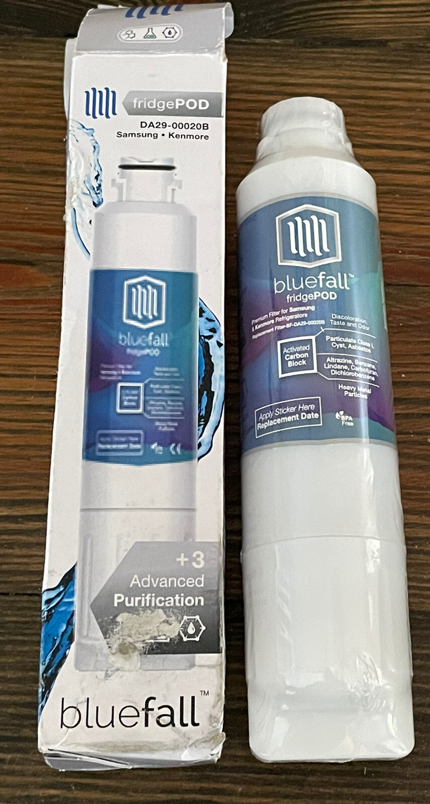 New BlueFall DA29-00020B FridgePod Premium Filer Replacement for Samsung/Kenmore