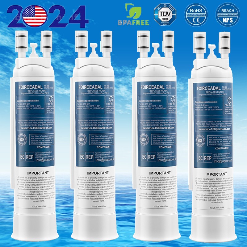 1-4Pcs Refrigerator Water Filter For Frigidaire FPPWFU01 PWF-1 Water &Ice Filter