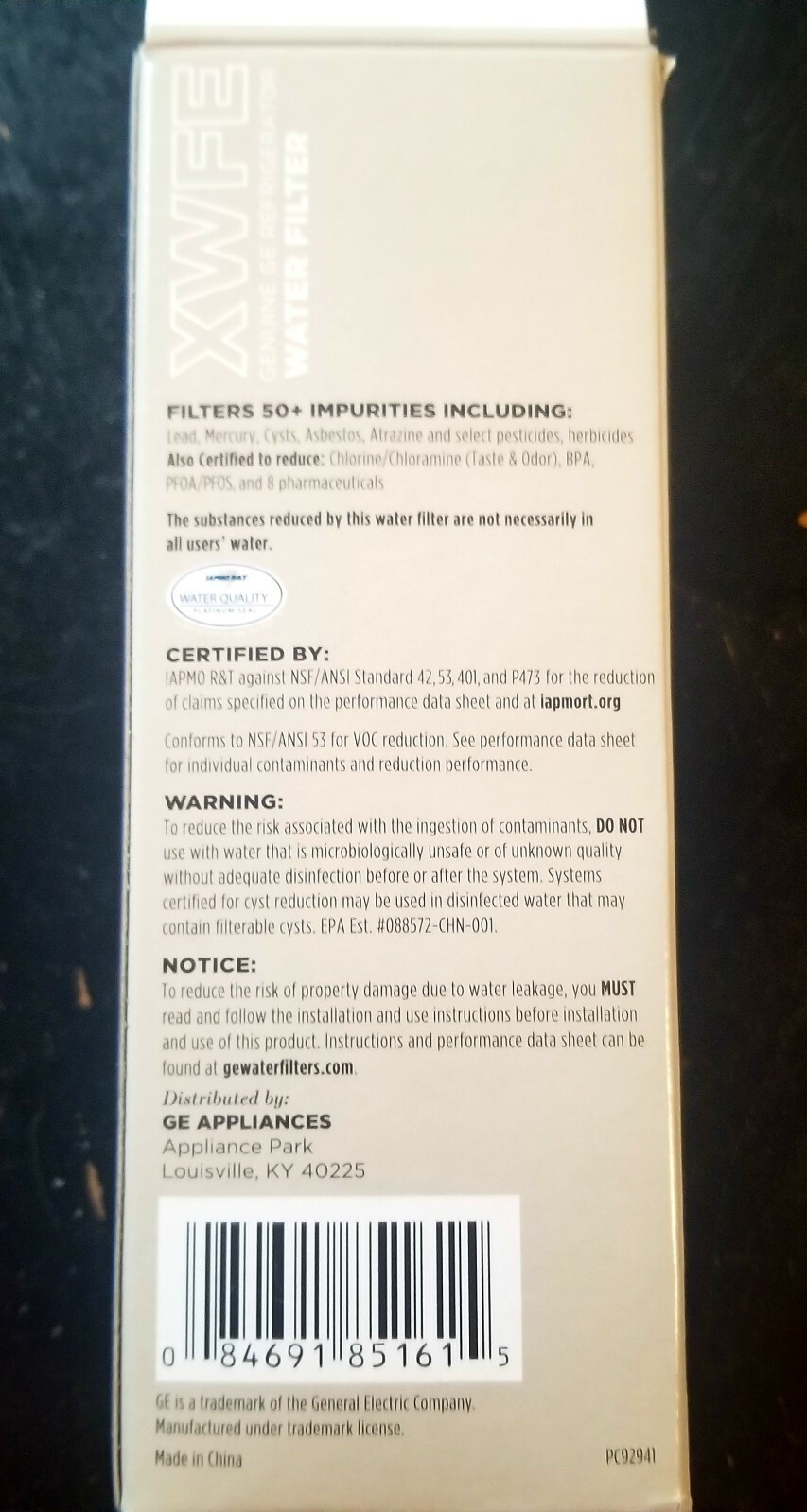 Genuine GE XWFE (XWF)Refrigerator Filters (With Chip)