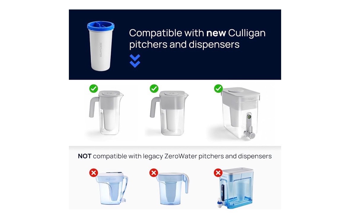 4 PACK Culligan with ZeroWater Technology Water Filter 5-Stage Advanced