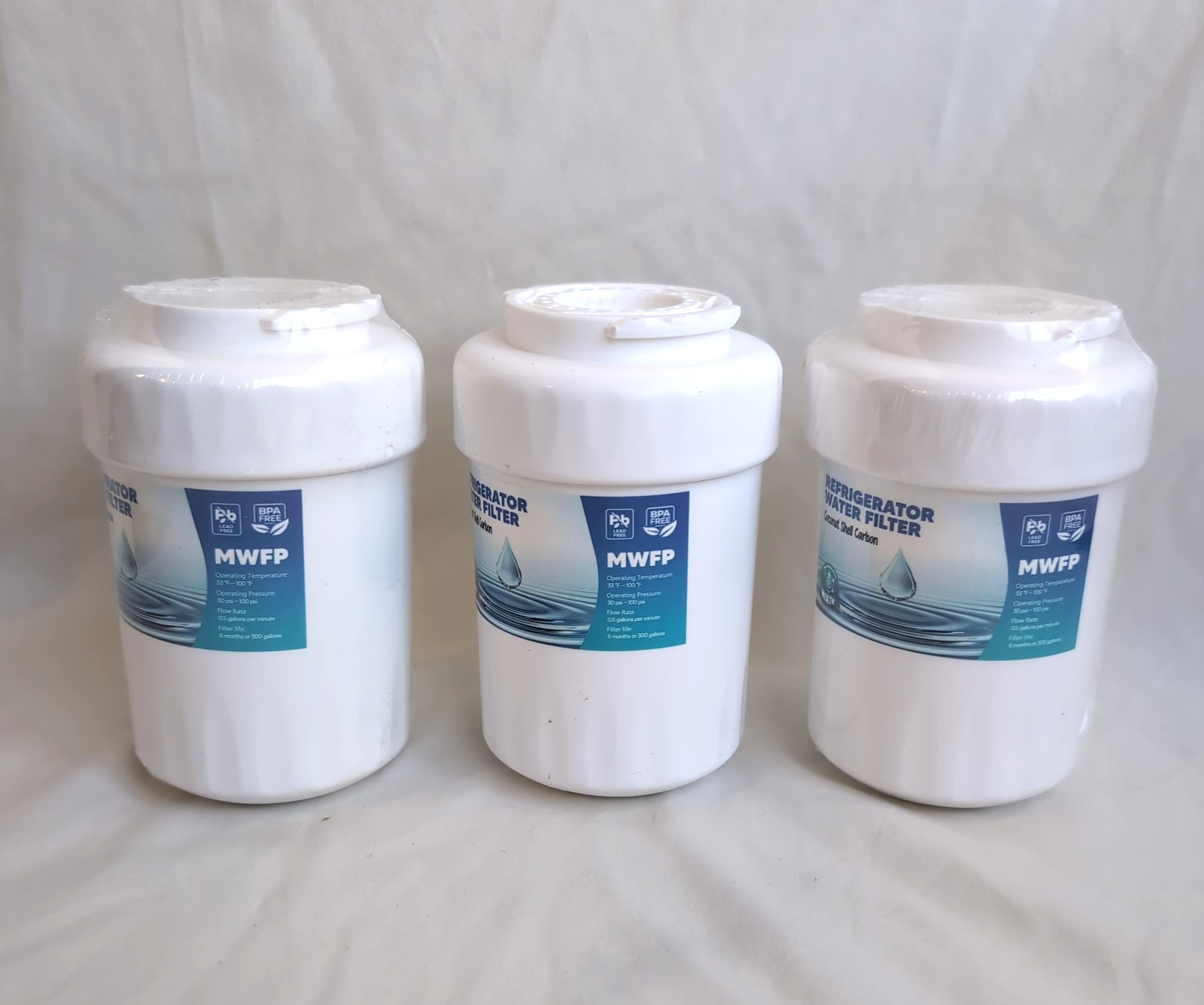 Refrigerator Water Filter Coconut Shell Carbon Fits GE MWF SmartWater MWFP 3 PKS