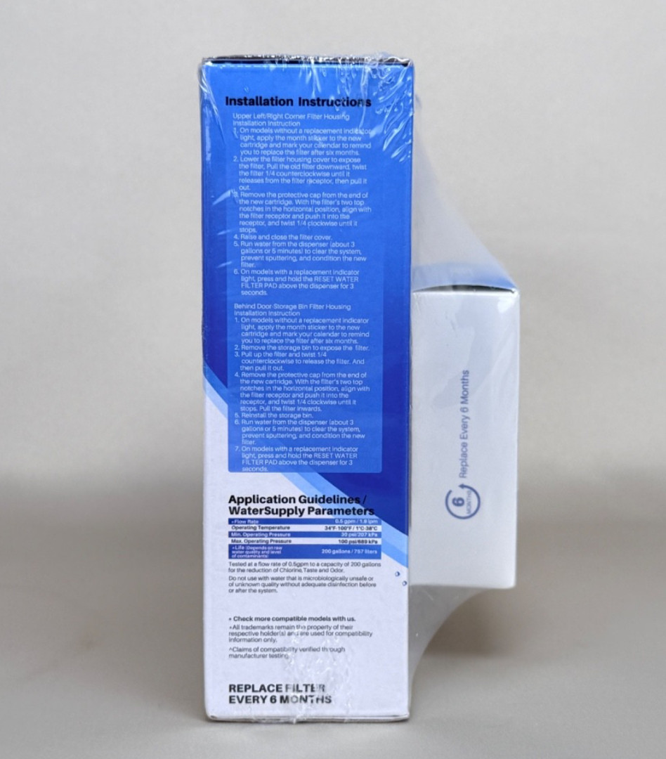 Icepure RWF4700AB Refrigerator Water Filter and Carbon Air Filter 3 Pack