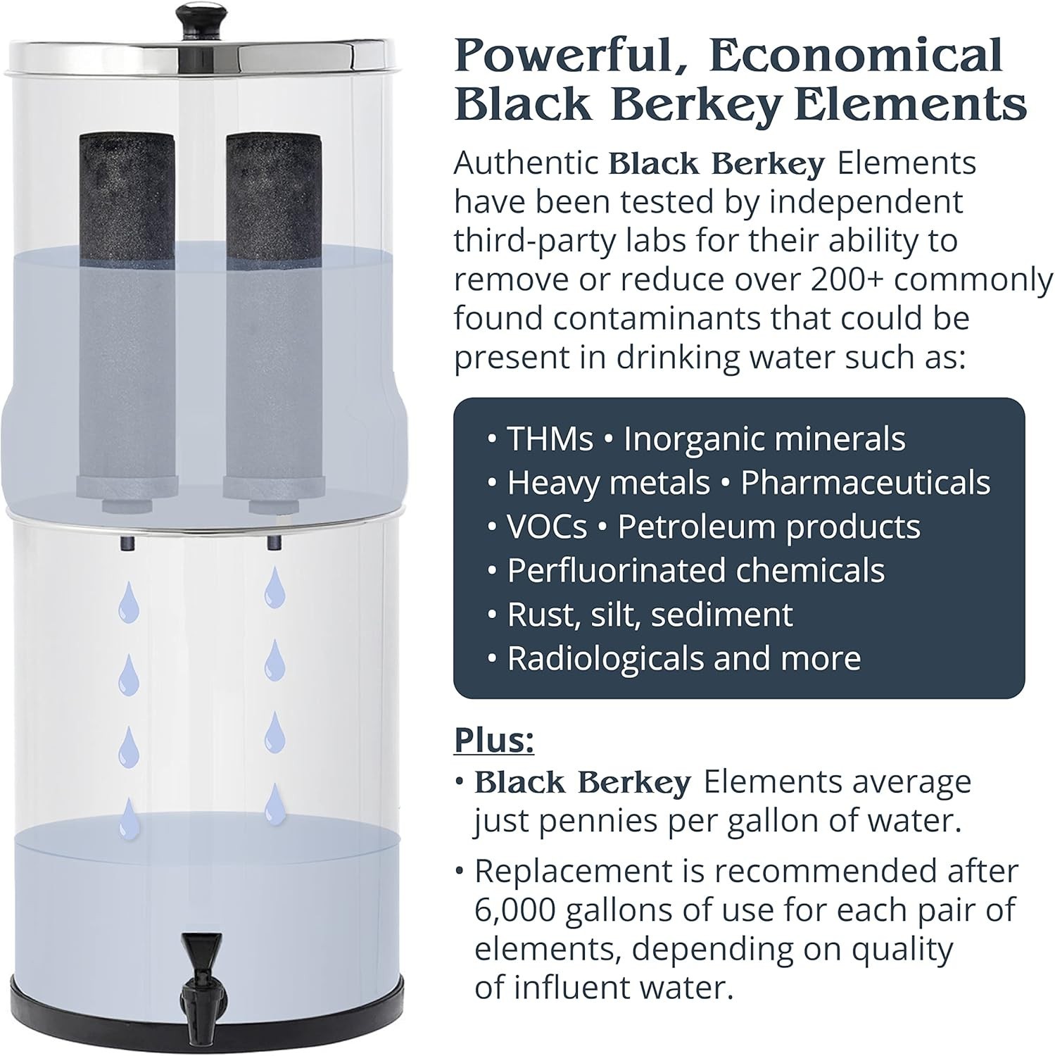 Berkey Authentic Black Berkey Purification Elements – Berkey Water Purifier Repl