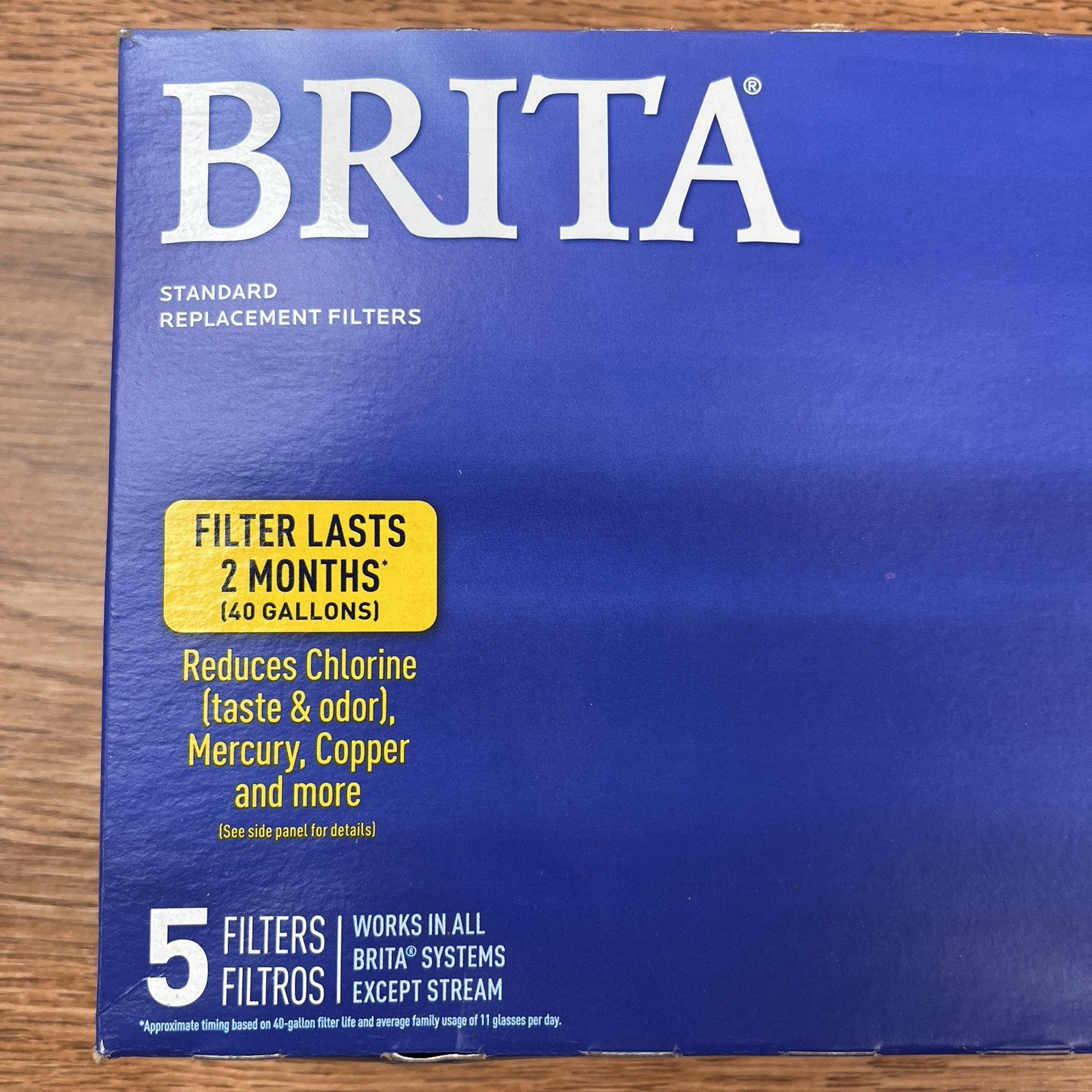 Genuine Brita Water Pitcher Standard Replacement Filters Pack of 5 NEW