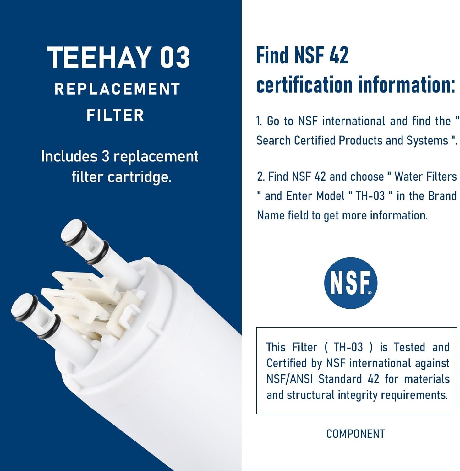 3 PACK – ULTRAWF Frigidaire Water Filter Replacement Frigidaire TEEHAY TH-03