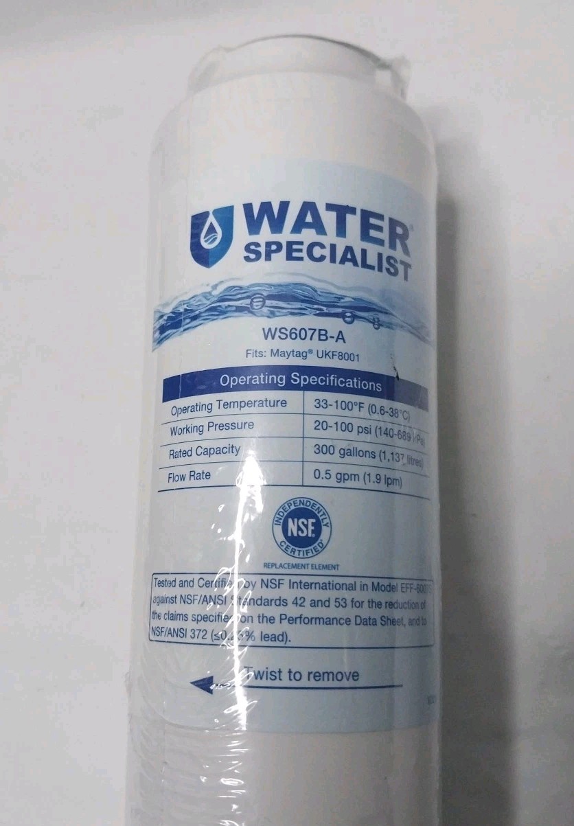 Water Specialist Brand Replacement Filter Cartridge Model WS607B-A Fits Maytag