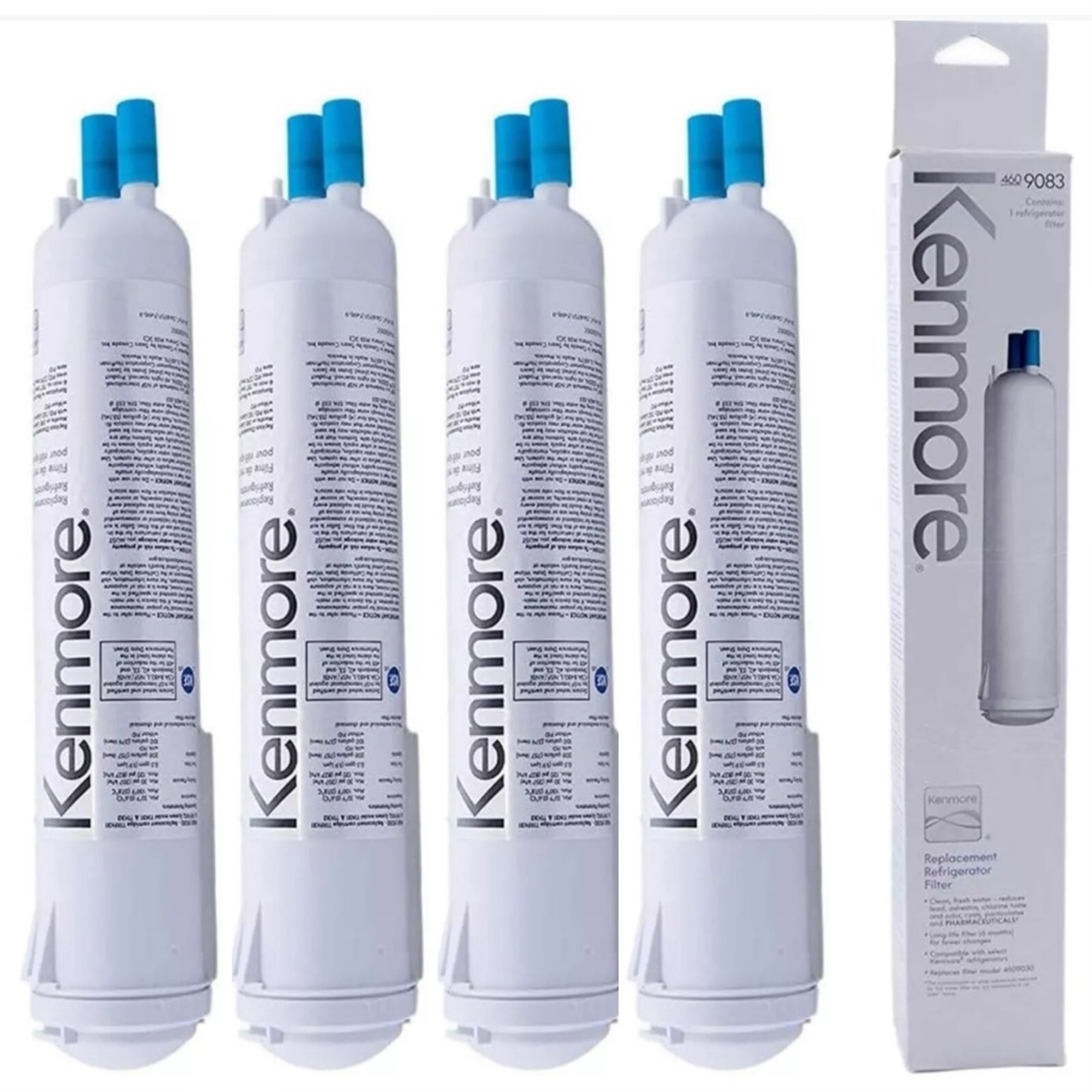 4 Pack- Kenmore 46-9083 Replacement Refrigerator Water Filters