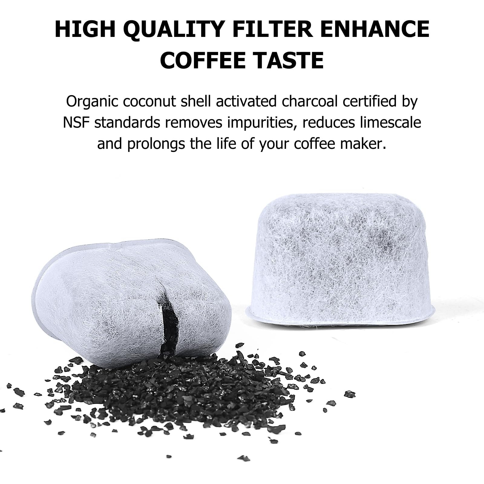 Premium 6-Pack Keurig Compatible Water Filters Replacement by 6 Pack, Gray
