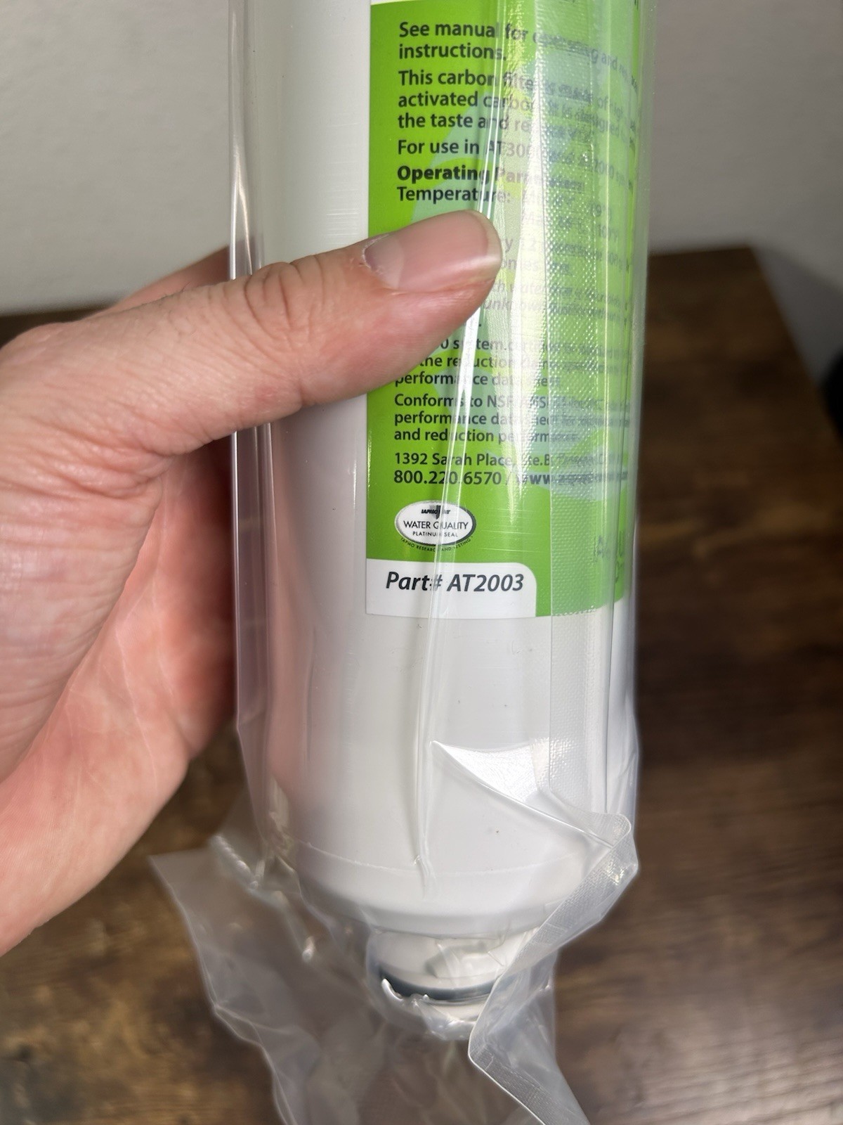 AQUA TRU Carafe AT2003 Reverse Osmosis Filter (Stage 4) SEALED In Original Bag