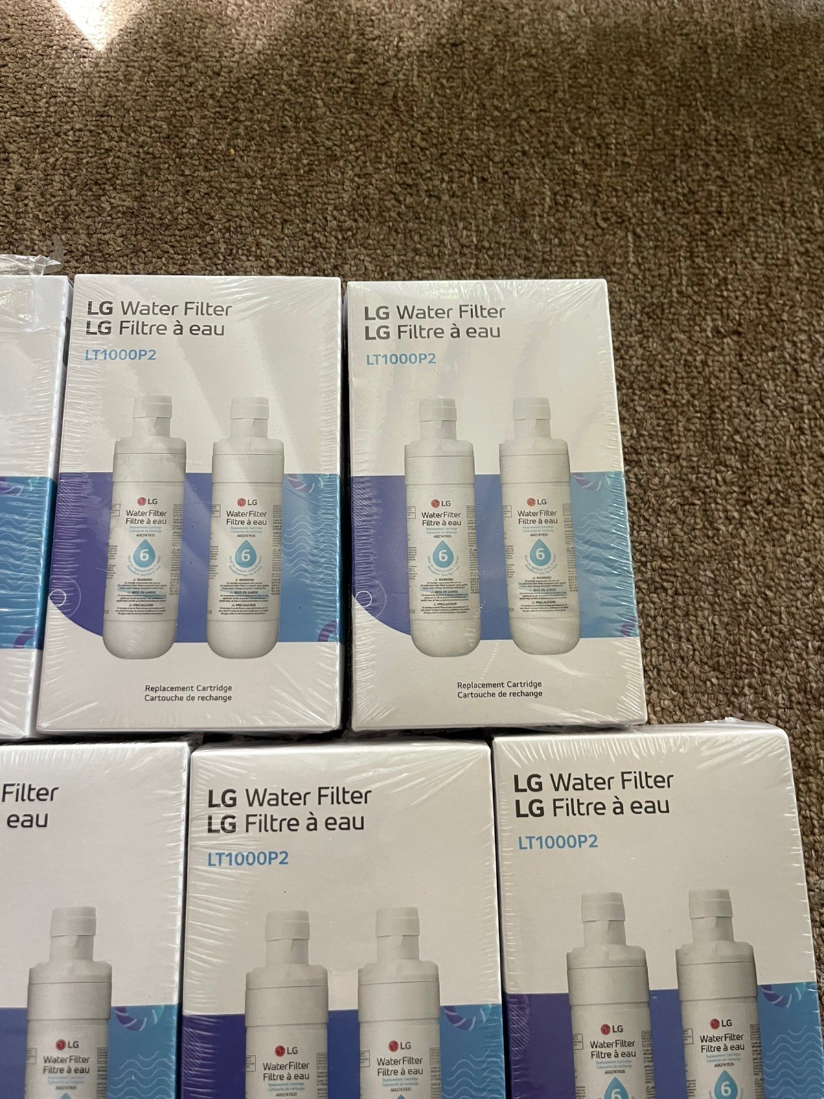 LG LT1000P2 6-Month / 200 Gallon Refrigerator Replacement Water Filter 2 Pack