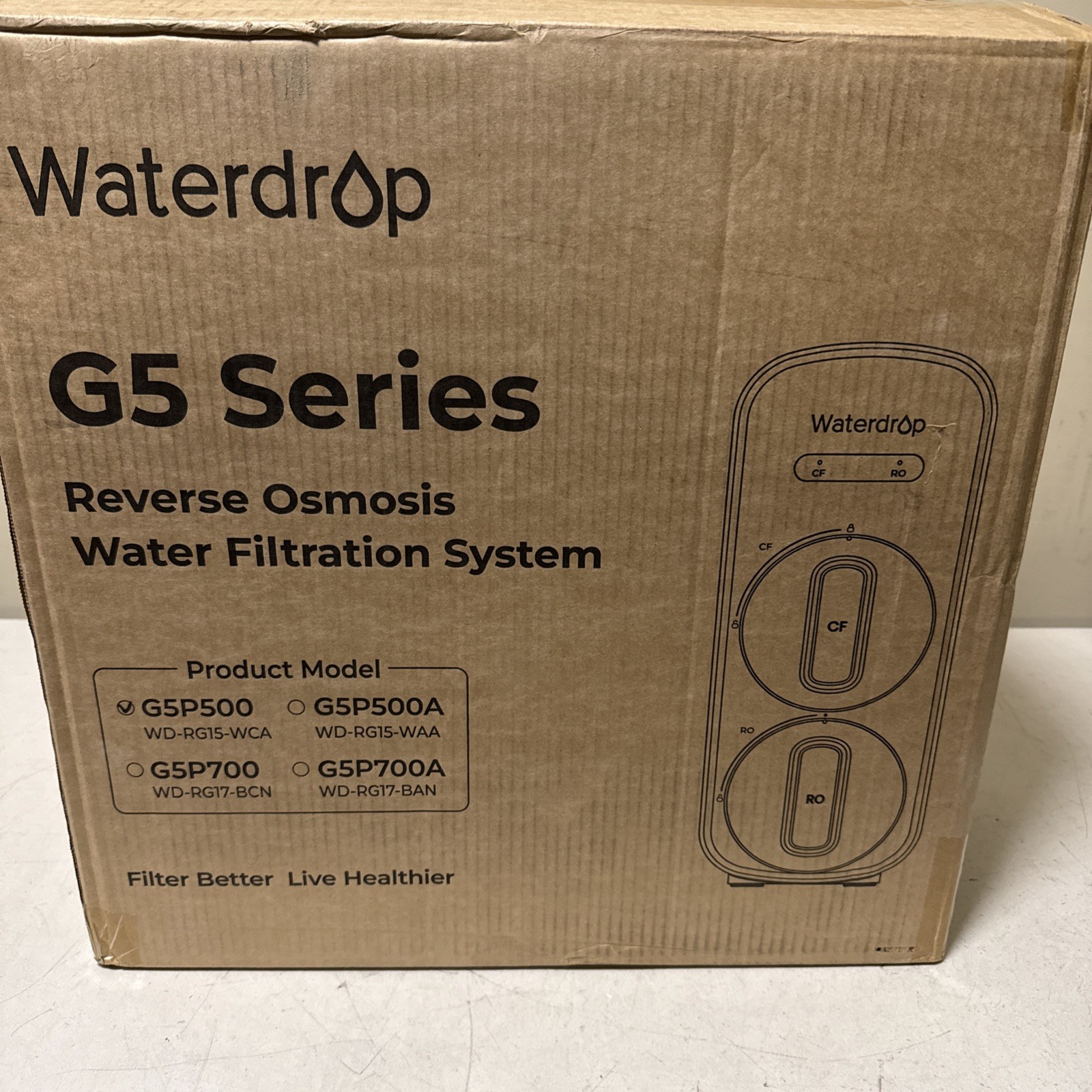 Waterdrop G5P500 Alkaline Mineral Ph+ Reverse Osmosis Water Filter, NSF/ANSI 58