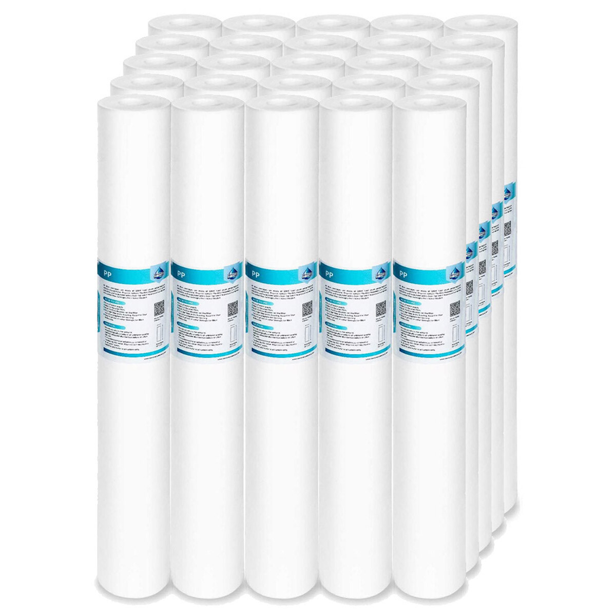 1-25PK Sediment Whole House Water Filter Cartridges – 20″x2.5″ 1/5/10/20 Micron