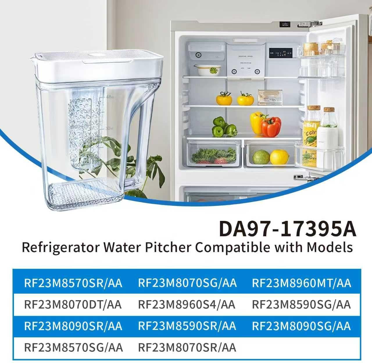 DA97-17395A Water Pitcher Reservoir for Samsung Fridge Water Pitcher RF23M8070SR