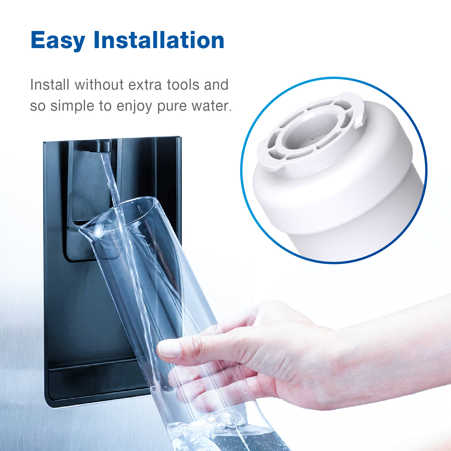 Waterspecialist Refrigerator Water Filter, replacement for GE®MWF®, MWFP(4)