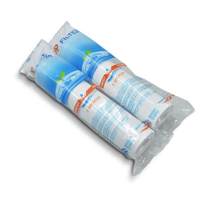2X 1 or 5 Micron Standard 10 Inch PP Sediment Water Filter Whole House Cartridge