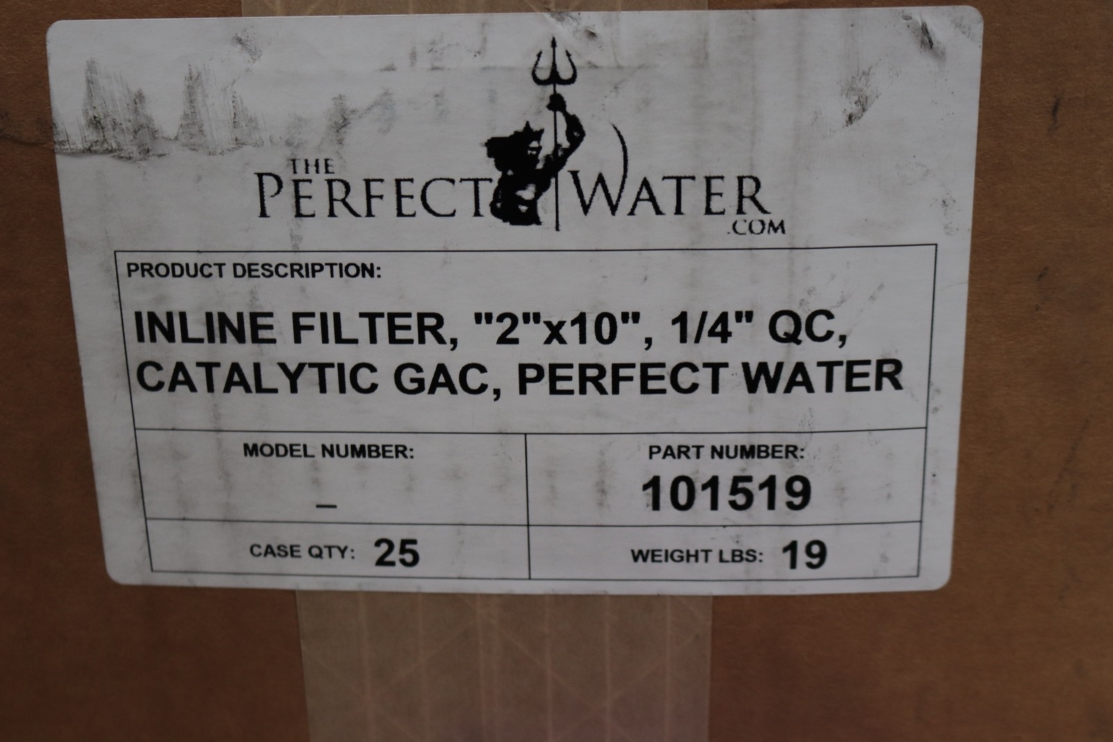 Home Master Modular Carbon Inline Water Filter 3900gal 1 Year 2″x10″ 1/4″ QC GAC