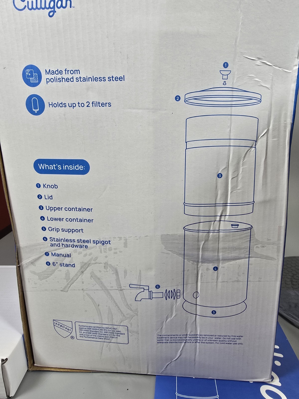 w/Filters Culligan MaxClear Technology 2.25 Gallon Gravity Water Filter System