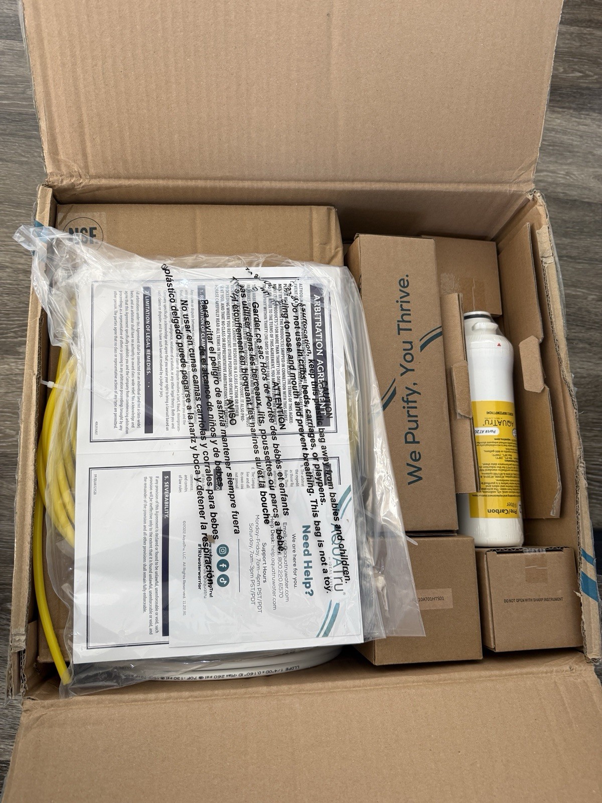New AquaTru Under Sink Reverse Osmosis with filter water filtration system