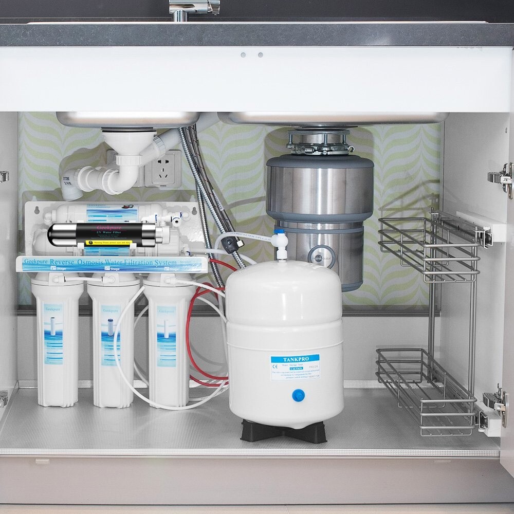 Geekpure 6 Stage Reverse Osmosis RO Water Filter System With U-V Filter 75 GPD